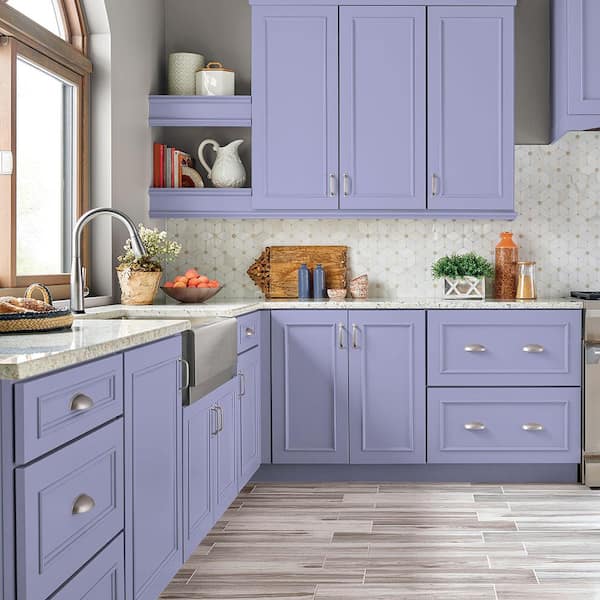 BEHR PREMIUM 1 qt. #P550-3 Lavender Cloud Satin Enamel Interior