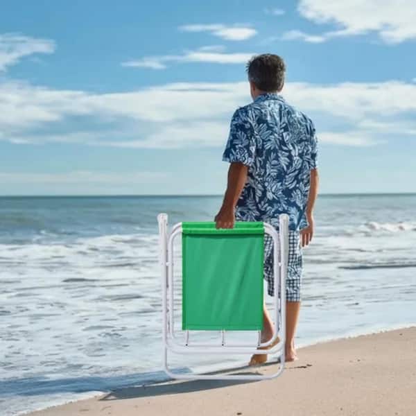Unbranded Folding Beach Chair with Umbrella for Adults, Lightweight  Portable Camping Chair with 265 Green Jkzzc70133