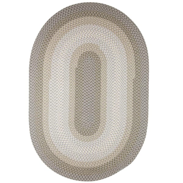 Pioneer Frosty Multi 5 ft. x 8 ft. Oval Indoor/Outdoor Braided Area Rug