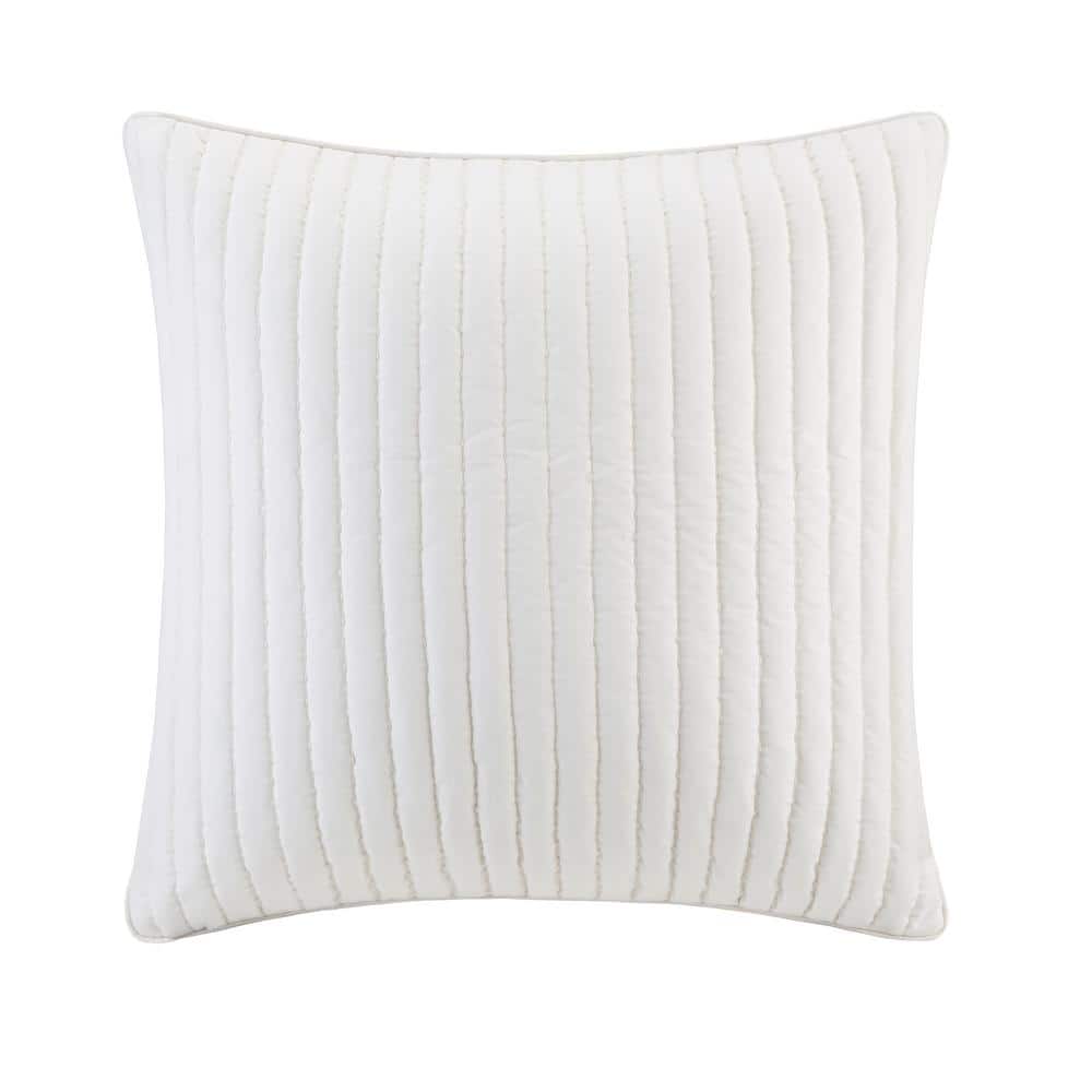 White Cotton Embroidered Euro Sham