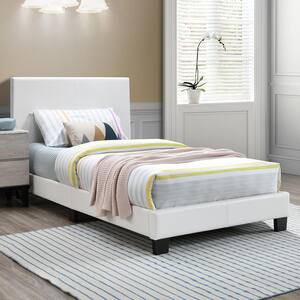 PU Leather White Full Bed