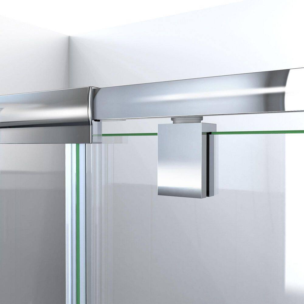 Flex Chrome Semi-Frameless Shower Door with Acrylic Wall Kit