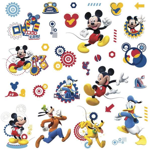 RoomMates 5 in. x 19 in. Mickey and Friends Minnie Mouse Peel and Stick  Giant Wall Decal (8-Piece) RMK1509GM - The Home Depot