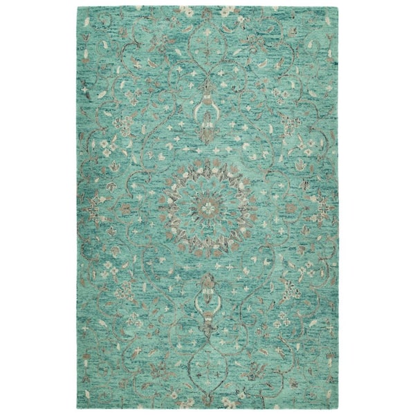 Kaleen Chancellor Turquoise 4 ft. x 6 ft. Area Rug
