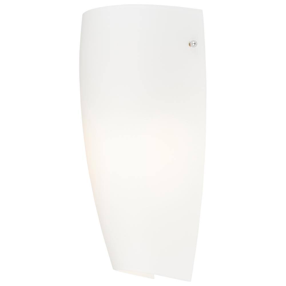 Daphne Opal Glass Brushed Steel 14" Wall Sconce