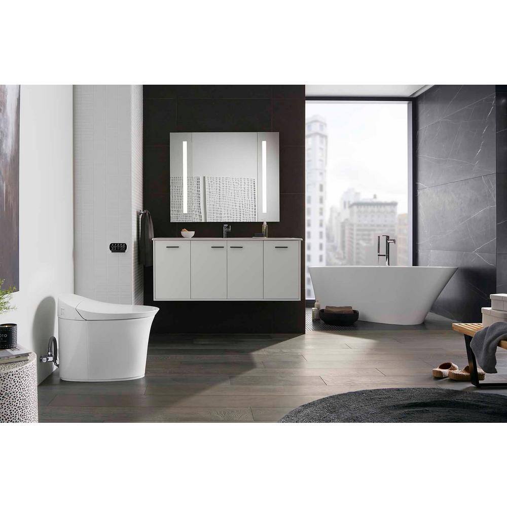 Elongated High-Efficiency Intelligent Toilet with Dual Flush and Heated Seat