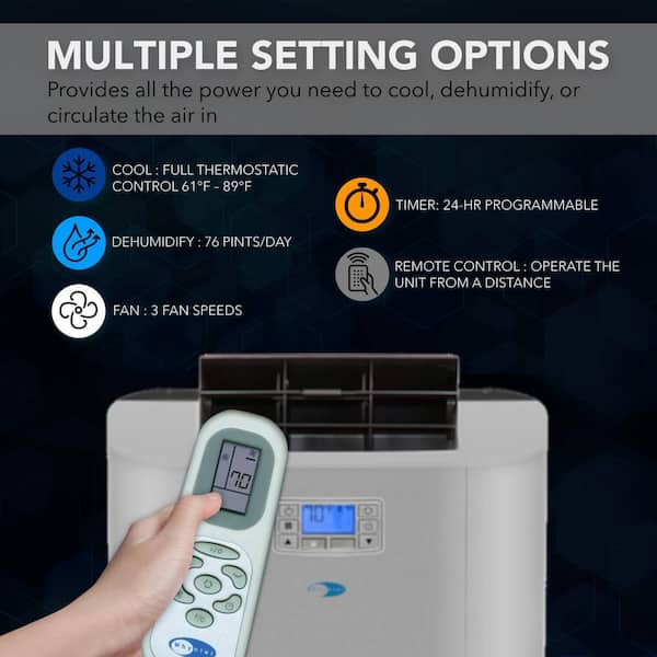 Whynter 7,000 (DOE) BTU Portable Air Conditioner Cools 400 Sq. Ft