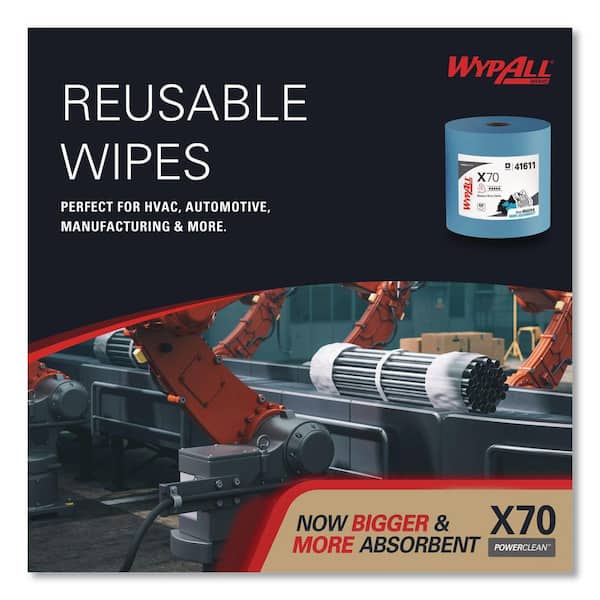WYPALL X70 Jumbo Roll Wipers Blue 870/Roll KCC41611 - The Home Depot
