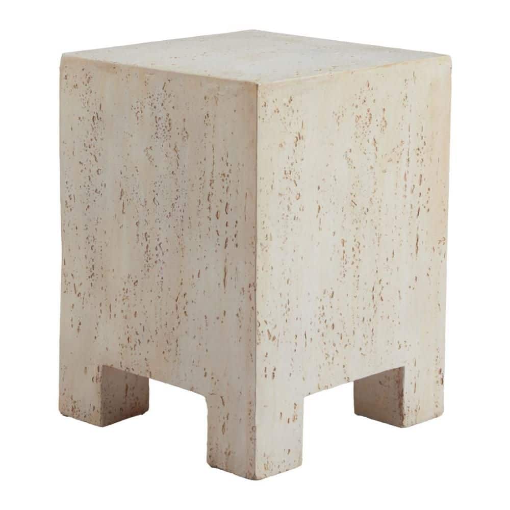 15.00 in. Beige Square Faux Stone End Table price history on PriceWatchPro