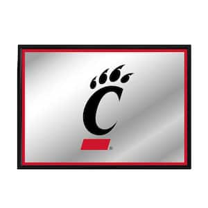 28 in. X 19 in. Cincinnati Bearcats Logo Framed Mirrored Decorative Sign