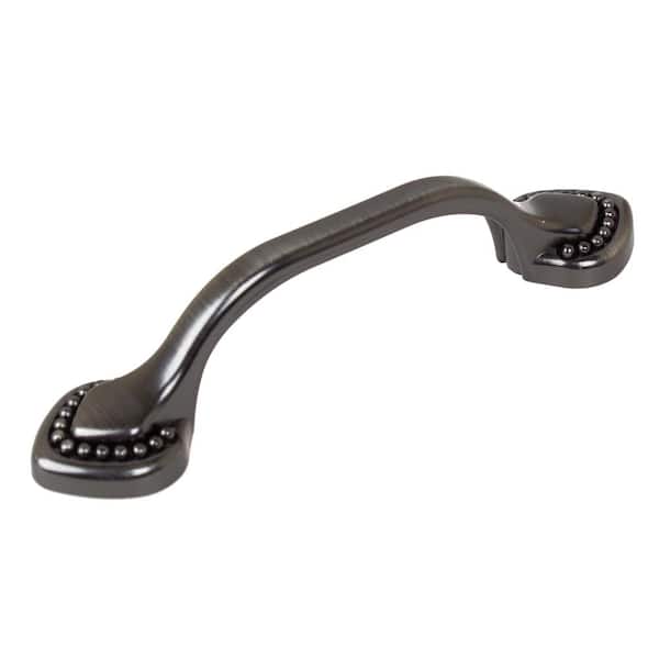 GlideRite 3 in. Center-to-Center Brushed Pewter Beaded Cabinet Pull (10-Pack)