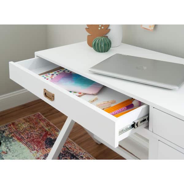【kimichi】DUENDE FRANK DESK ホワイト Amazon.com: furtble White Desk with Drawers, 53'' W Home