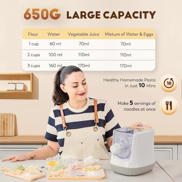 Anqtovp Automatic Electric Pasta Maker Machine Digital Control