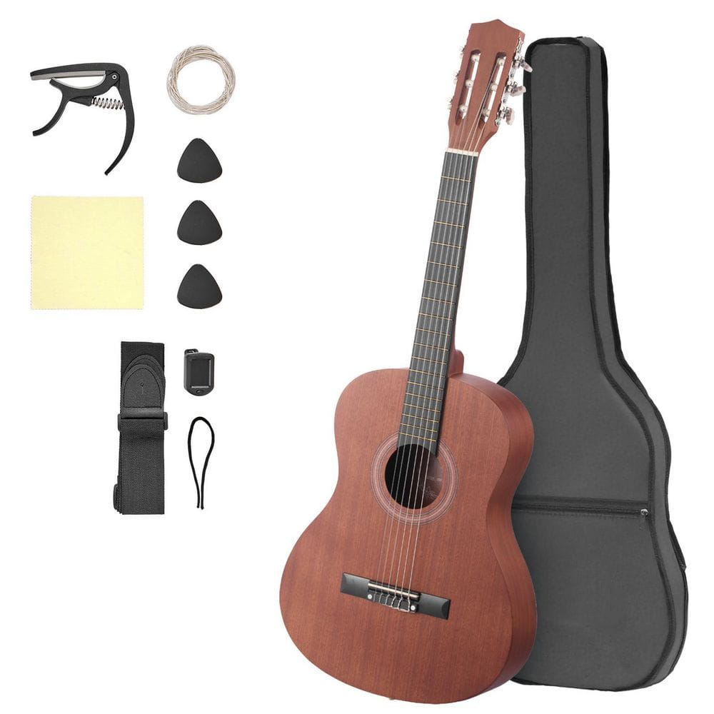 Classical Guitar 36 in. Wood Classical Guitar Starter Kit for Beginners with Nylon Strings Gig Bag Strap Tuner price history on PriceWatchPro