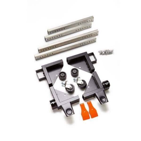 Heavy-Duty Adjustable Steel Mobile Base with Locking Casters