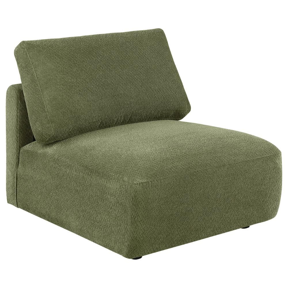 Elysia Chenille Upholstered Modular Armless Chair Green price history on PriceWatchPro