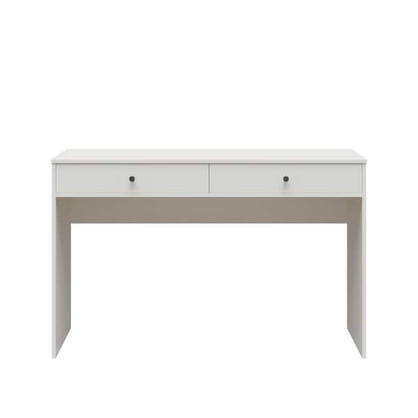 Ameriwood Home Cantell, White, 47.6 in W, 2-Drawer Desk