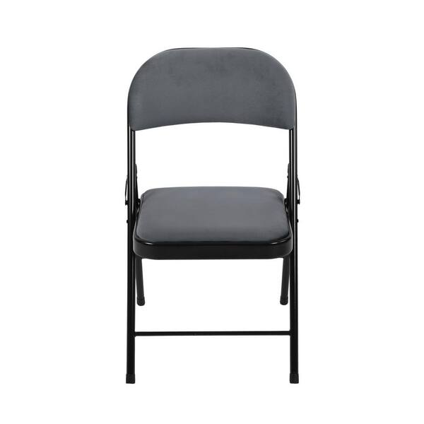 Amucolo Black Plastic Stackable Folding Chairs with Padded Cushion Seat(Set  of 6) FX-CYD0-NNYY - The Home Depot