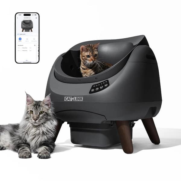 CATLINK Open-X Black Open Top Automatic Self-Cleaning Litter Box