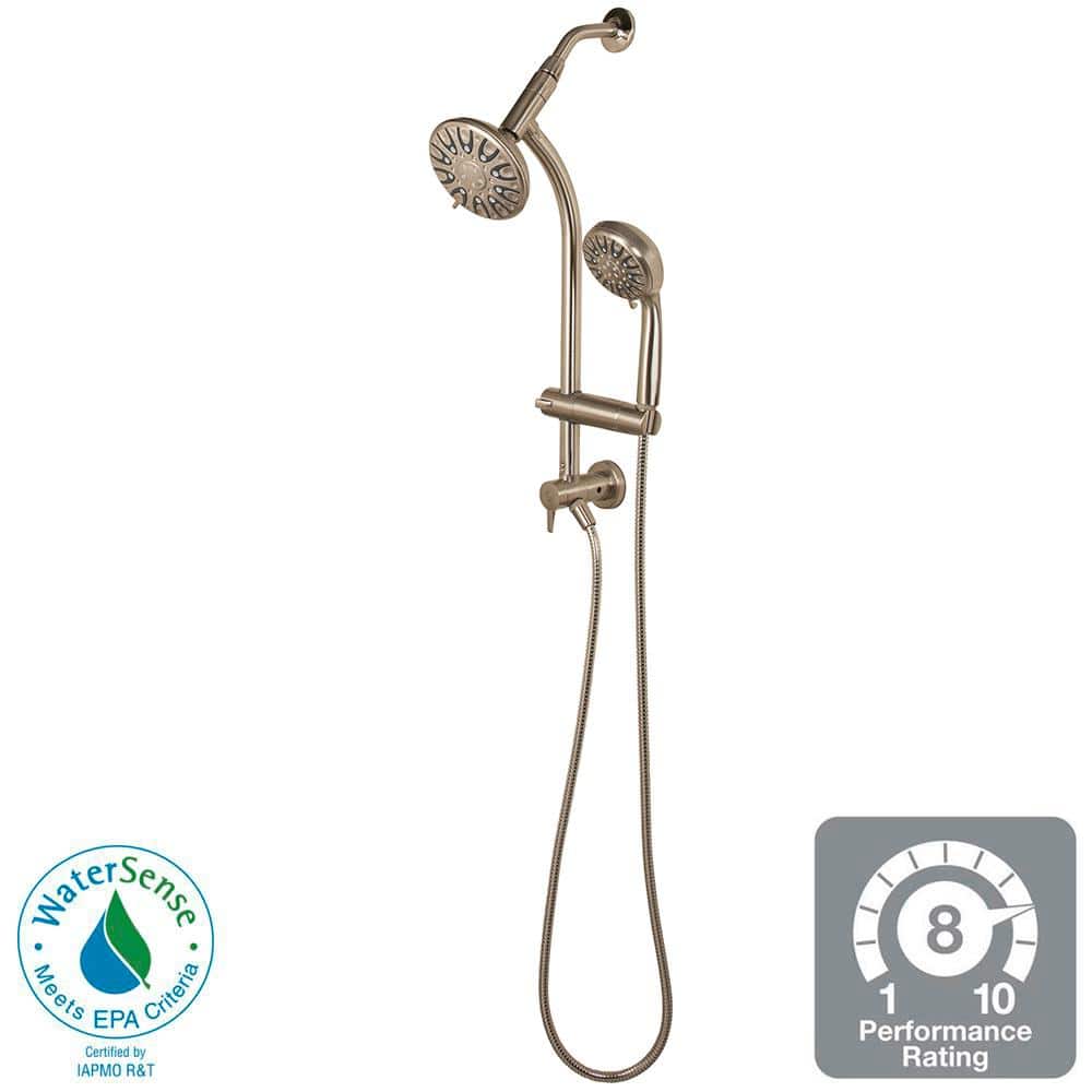 UPC 028905665421 product image for Raincan 6 -Spray Round Shower Head with Adjustable Heads in Brushed Nickel | upcitemdb.com