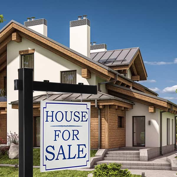 Costway 6-Foot UPVC Real Estate Sign – White With Steel Stake, For Sale / Open House - View #5
