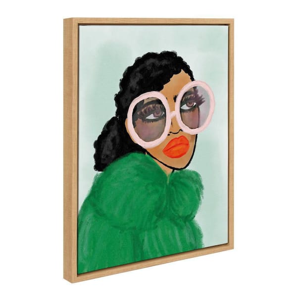 Sylvie "Green Coat" by Kendra Dandy of Bouffants and Broken Hearts Natural Framed Art Print 18 in. x 24 in.