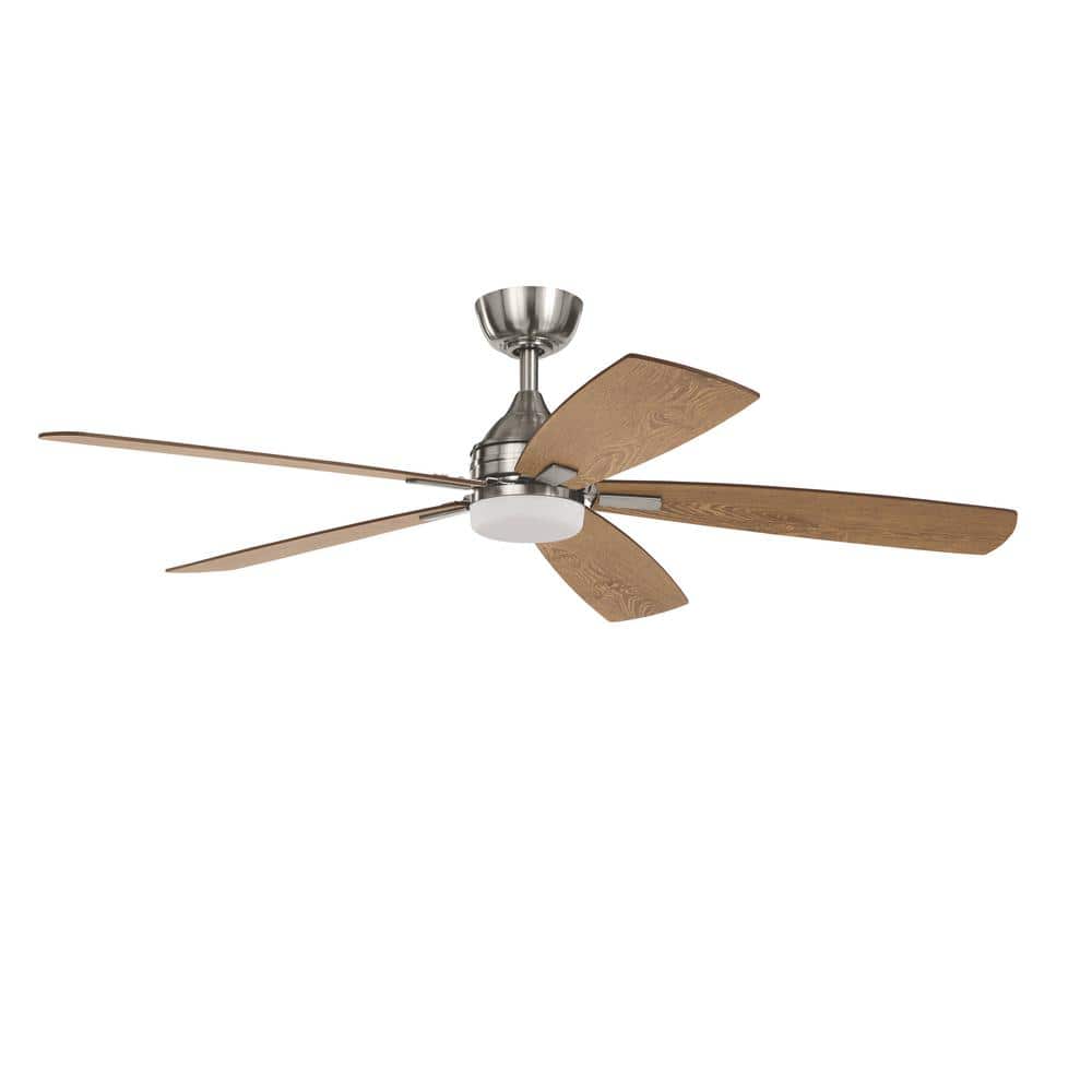 Home Decorators Collection Beckford 52 in. Integrated LED Indoor Brushed Nickel Ceiling Fan with Light and Remote with Color Changing Technology
