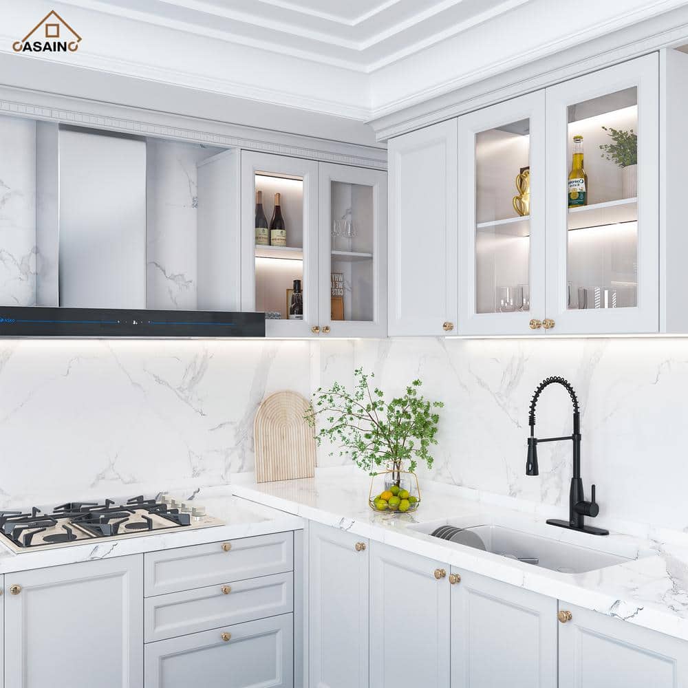 Matte Black Stainless Steel Pull Down Sprayer Kitchen Faucet