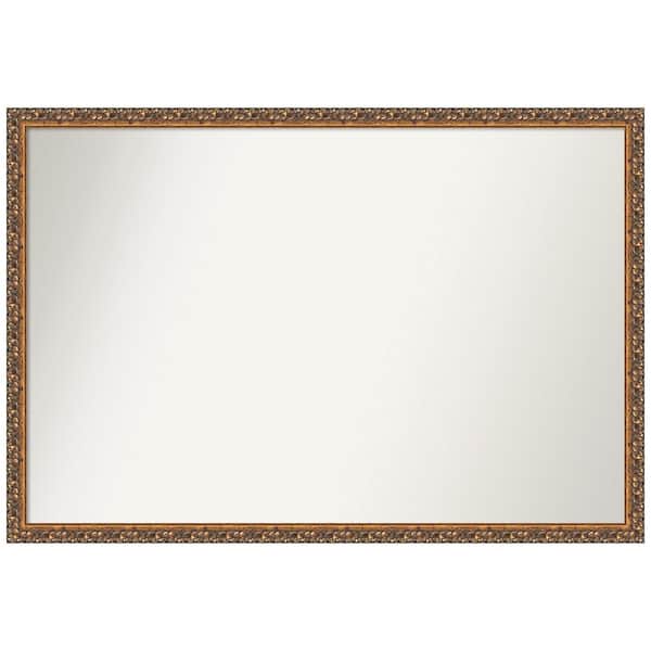 Amanti Art Antique Bronze 38 in. x 26 in. Non-Beveled Classic Rectangle Wood Framed Wall Mirror