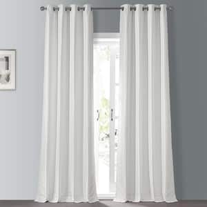 Off White Textured Grommet Blackout Curtain - 50 in. W x 108 in. L (1 Panel)