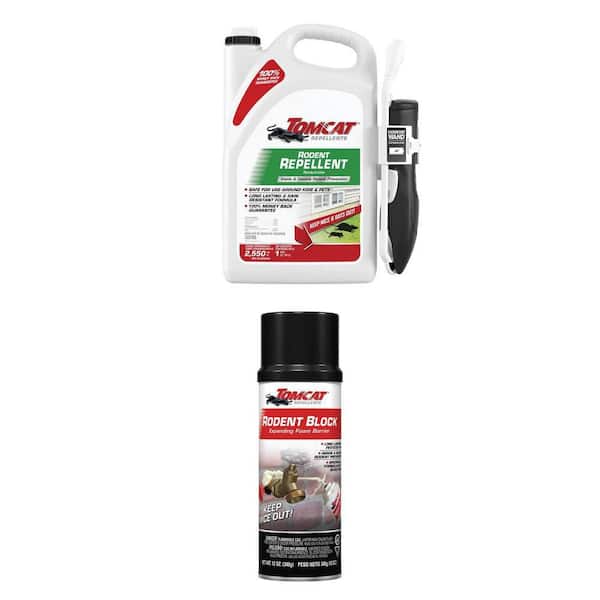 Rodent Repellent 1 gal and 12 oz Expanding Foam Barrier Mouse Prevention Combo