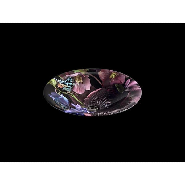 Dutchmaster Multi-Colored Vitreous China Vessel Sink in White