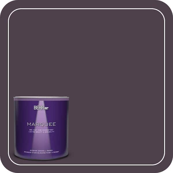 BEHR MARQUEE 1 qt. #T13-10 Plum Orbit Eggshell Enamel Interior Paint & Primer