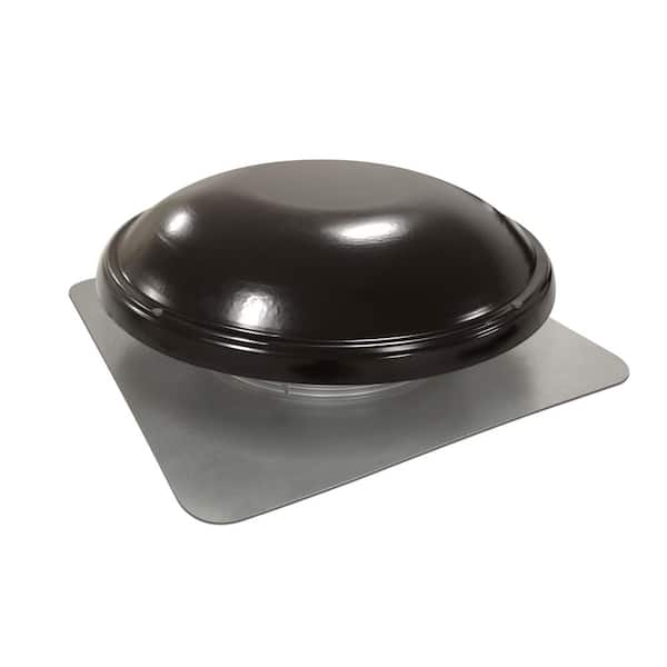 Master Flow 144 sq. in. NFA Black Galvanized Dome Roof Louver Static Roof Vent