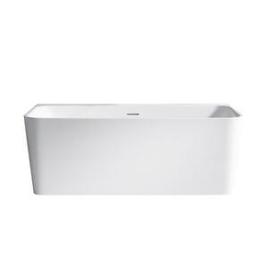 Dashiel 59 in. x 31.5 in. Acrylic Flatbottom Soaking Bathtub in White