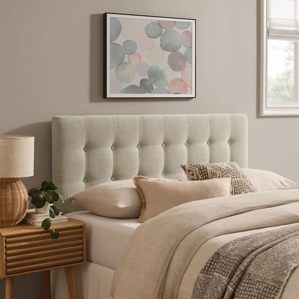 Emily King Size Fabric Headboard in Linen