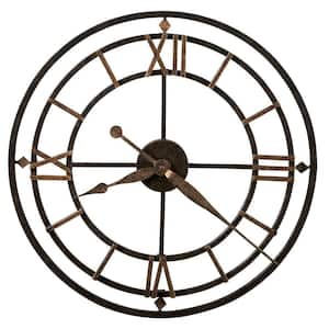 York Station Black Wall Clock