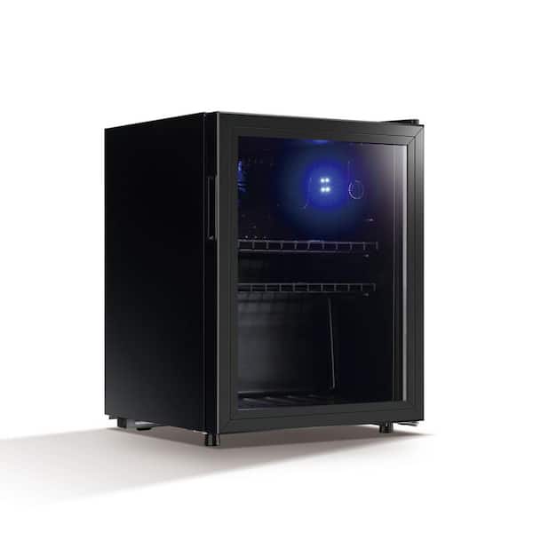2.6 cu. ft. 17.72 in. Single Zone 85-Cans Beverage Cooler w/ 7 Digital Temperature Control and Adjustable Shelf in Black