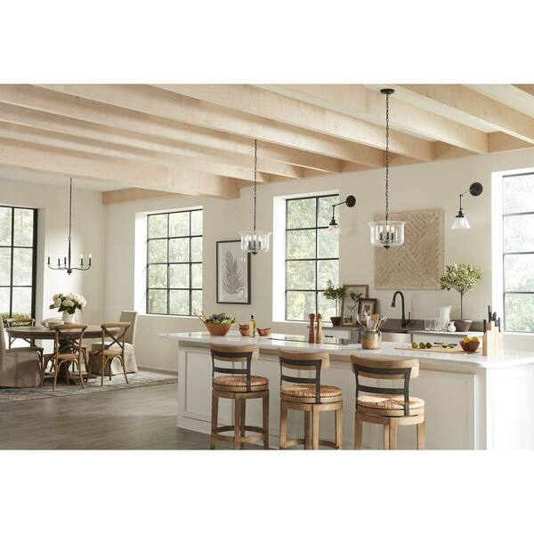 Progress Lighting Durrell 5-Light Matte Black Coastal Chandelier