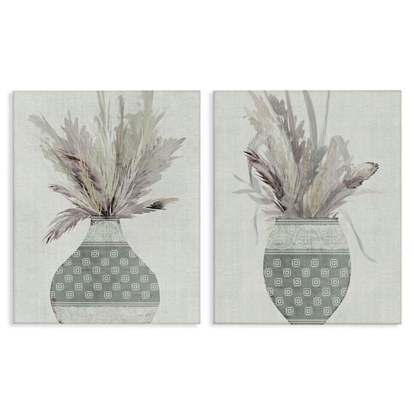 Stupell Industries Boho Rustic Plant Vases by Susan Jill 2-Pieces Unframed Nature Graphic Art Print 20 in. x 16 in.