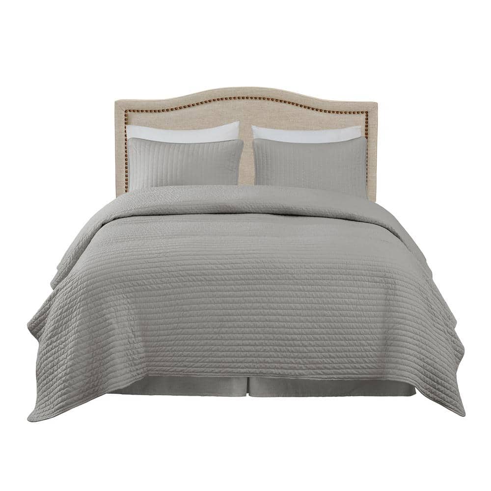 Natural Upholstered King Headboard with Metal Legs