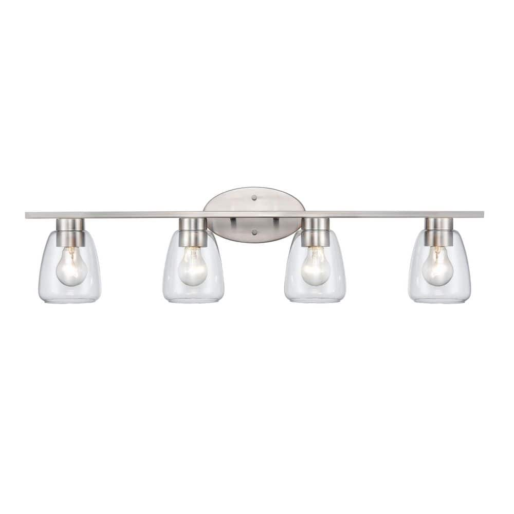 Millennium Lighting 34 in. 4-Light Brushed Nickel Vanity Light with ...