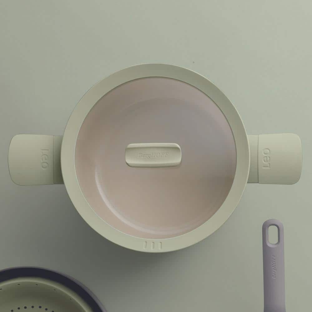 Sage Green 4.6qt Recycled Aluminum Stockpot with Glass Lid