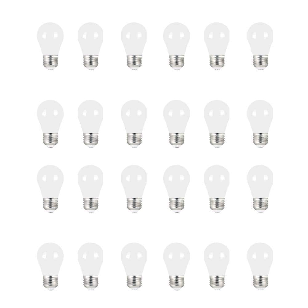 25-Watt Equivalent A15 Dimmable CEC 90+ CRI White Glass LED Refrigerator Appliances Light Bulb, Daylight 5000K (24-Pack) price history on PriceWatchPro
