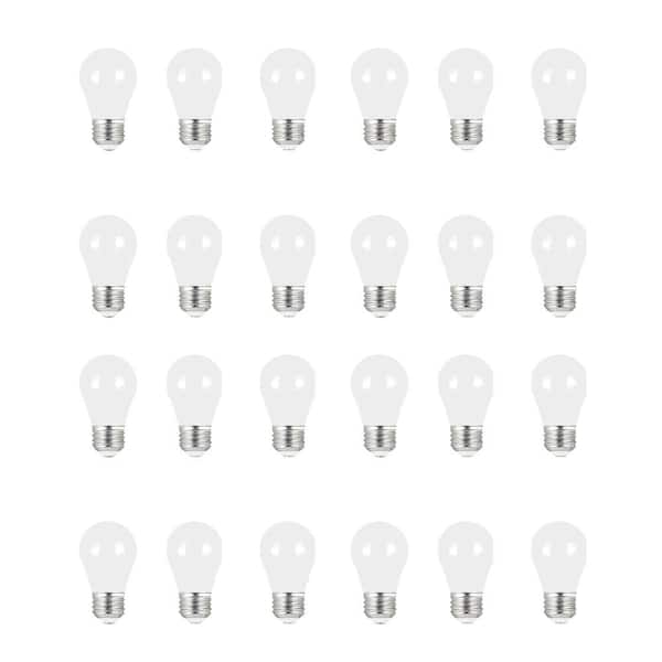25-Watt Equivalent A15 Dimmable CEC 90+ CRI White Glass LED Refrigerator Appliances Light Bulb, Daylight 5000K (24-Pack)