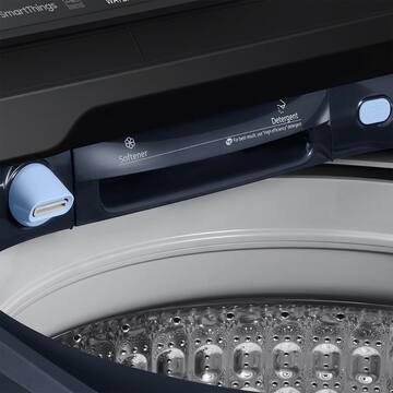 5.4 cu. ft. Smart Top Load Washer with Pet Care Solution and Super Speed Wash in Brushed Navy Blue
