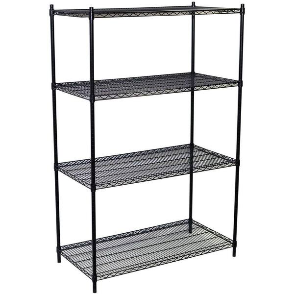 4 Tier Steel Wire Shelving Unit 72, Stainless Steel Wire Shelves Home Depot