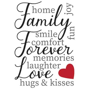 Family Wall Quotes Black Matte Wall Decal