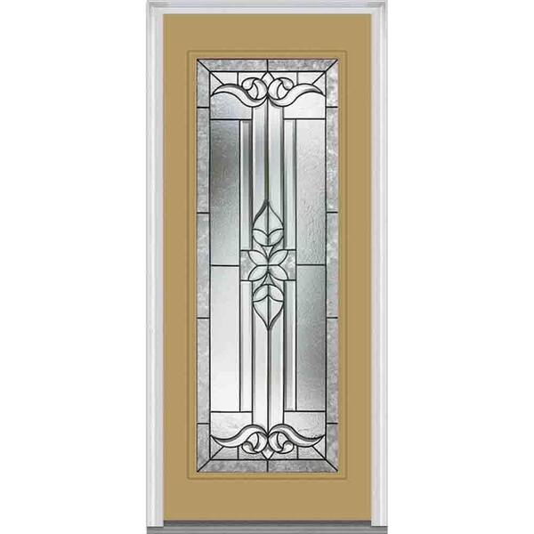 MMI Door 36 in. x 80 in. Cadence Left-Hand Inswing Full Lite Decorative Painted Steel Prehung Front Door