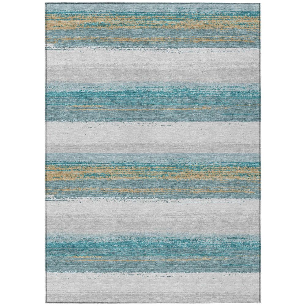 Chantille Machine Washable Indoor/Outdoor Abstract ACN2707 Teal 8 ft. x 10 ft. Area Rug price history on PriceWatchPro